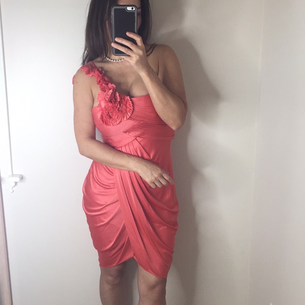 BCBG Maxazria coral dress